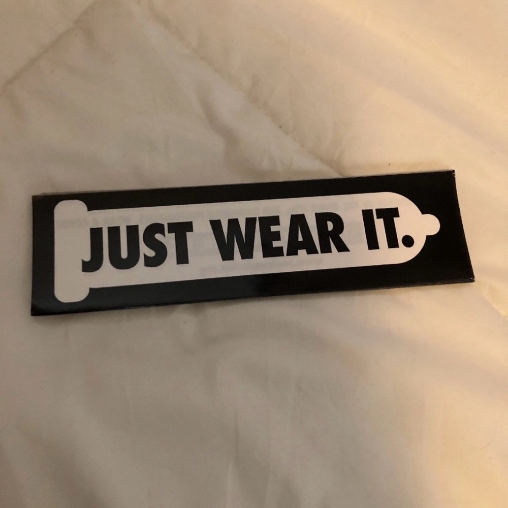 NEW- Just Wear It Sticker- 7 Inch